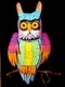 DUCOTE; Great Horned Owl, wood and found objects SOLD