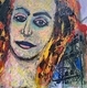 DUCOTE; In the Temple of Beauty II, acrylic and transfer on cradle, 12 x 12 Available