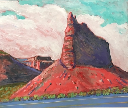 DUCOTE; Near Ghost Ranch, 18" x 24", acrylic on canvas