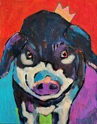 DUCOTE, Piggy, mixed media, 14 x 11, available