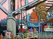 DUCOTE; Relief at Granville Island; acrylic on canvas; 18 x 24"SOLD