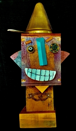 DUCOTE, Ubu Roi, wood and found objects, available