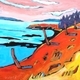 DUCOTE; View from Gowlland Point; acrylic on canvas, framed; 16x16" SOLD