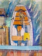 DUCOTE, Wooden Dinghy at Hope Bay, watercolour on paper